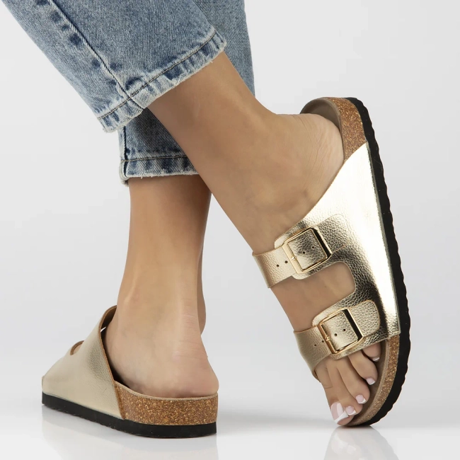 Leather flip-flops Filippo DK7062/25 GO gold