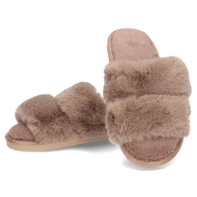 Fur slippers Khaki YL-60