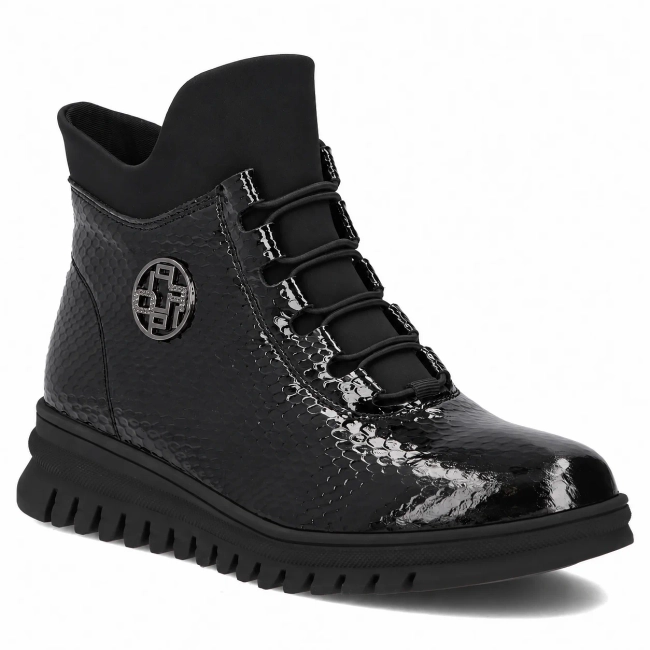 Skórzane botki Filippo DBT8075/26 BK PT czarne