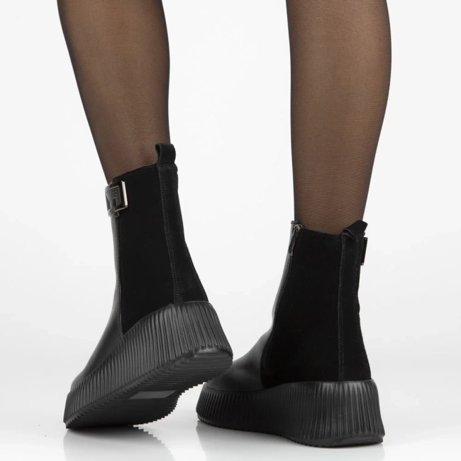 Leather ankle boots Filippo DBT7268/25 BK black