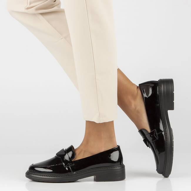 Leather shoes Filippo DP4523/23 BK L black