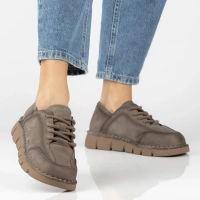 Skórzane półbuty Filippo DP8180/26 TP taupe