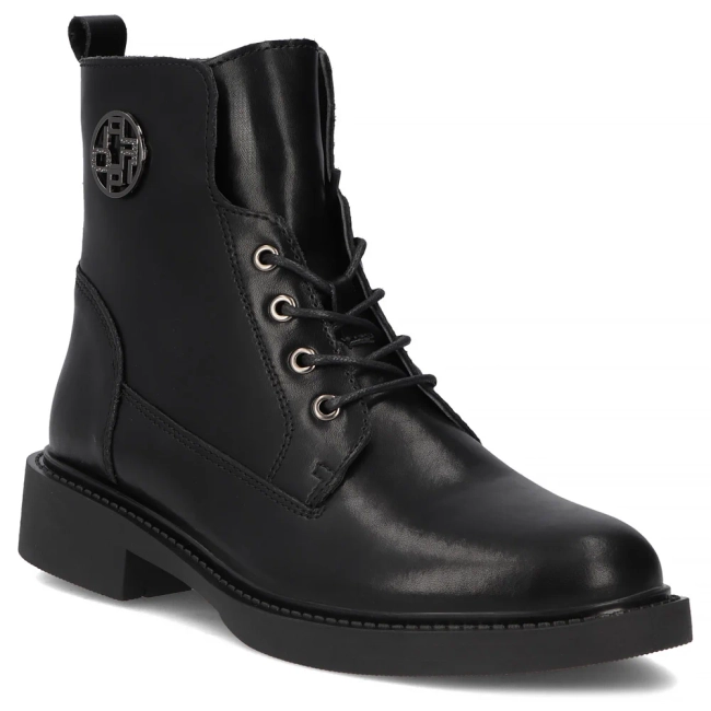 Leather ankle boots Filippo DBT7153/25 BK black