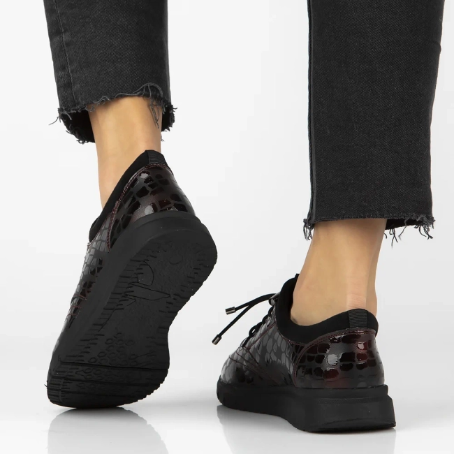 Leather shoes Filippo DP7117/25 BG burgundy