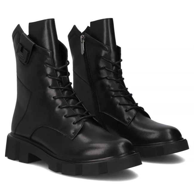 Leather ankle boots Filippo DBT7464/25 BK black