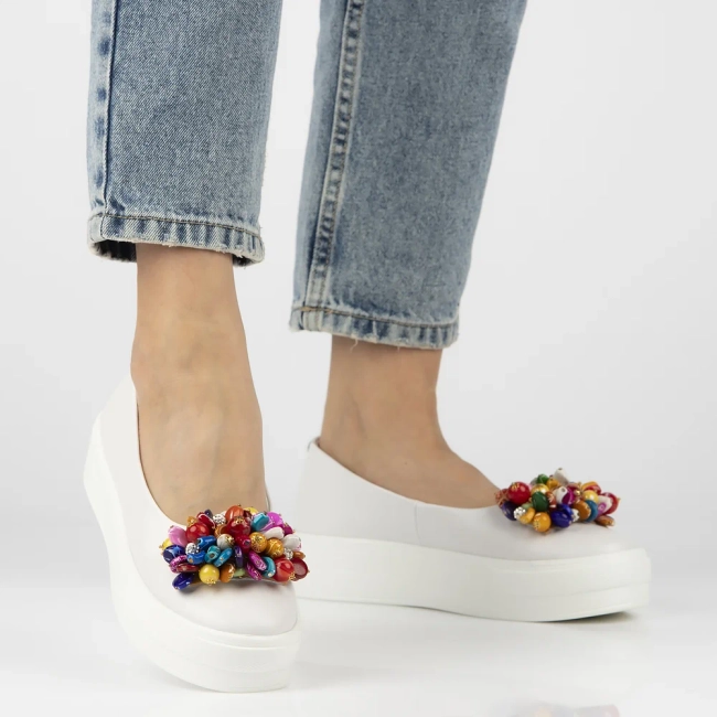 Leather shoes Filippo DP6024/25 WH white