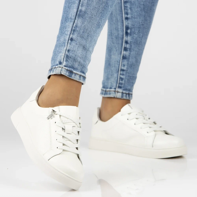 Leather shoes Filippo DP6808/25 WH white