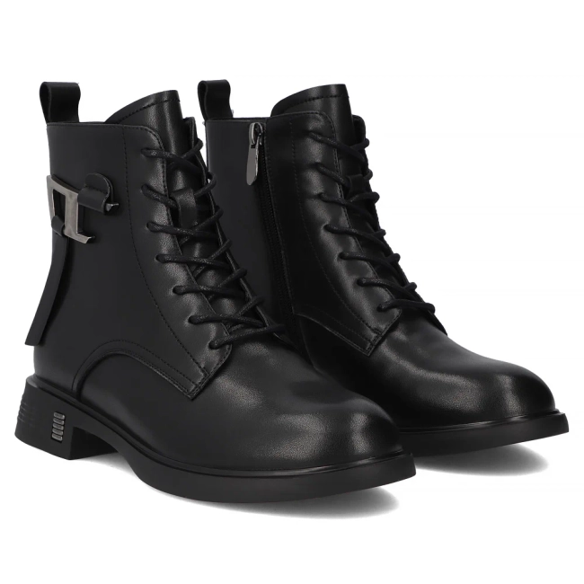 Leather ankle boots Filippo DBT7373/25 BK black