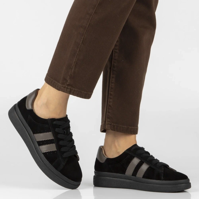 Leather sneakers Filippo DP7981/26 BK black