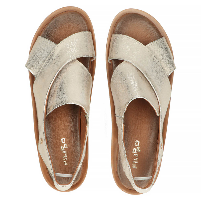 Leather sandals Filippo 40256 gold