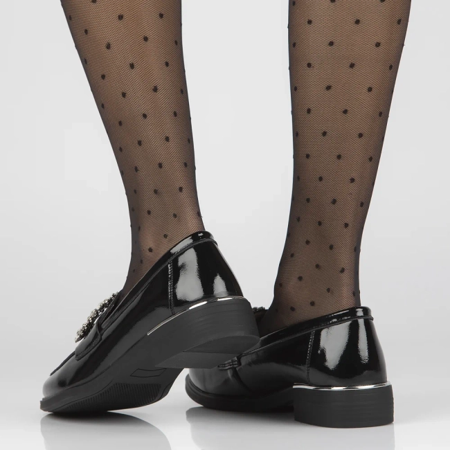 Skórzane lordsy Filippo DP4787/23 BK czarne