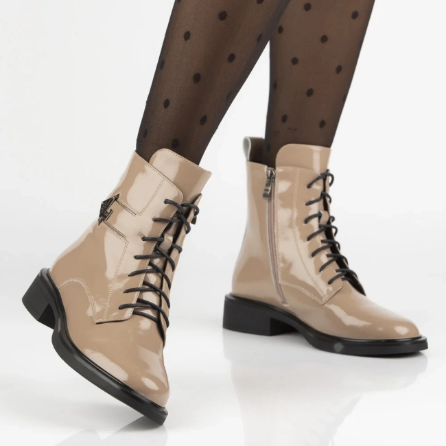 Leather ankle boots Filippo DBT7315/25 BE beige