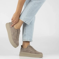 Skórzane sneakersy Filippo DP8343/26 BE beżowe