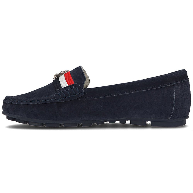 Skórzane mokasyny Filippo DP1406/21 NV granatowe