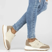 Leather sneakers Filippo DP6732/25 BE beige