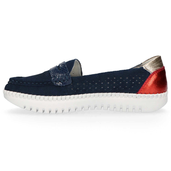 Skórzane półbuty Filippo DP1413/20 NV granatowe