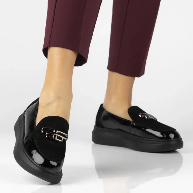 Leather shoes Filippo DP7216/25 BK black