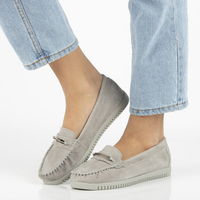 Leather loafers Filippo DP1266/20 GR gray