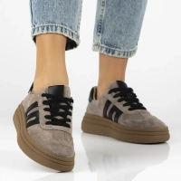 Leather sneakers Filippo DP7114/25 TP Taupe