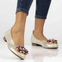 Leather ballerinas Filippo DP6159/25 GO gold