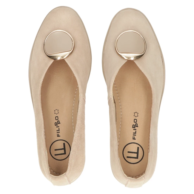 Leather shoes Filippo DP4569/23 BE beige