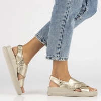 Leather sandals Filippo 40339 gold