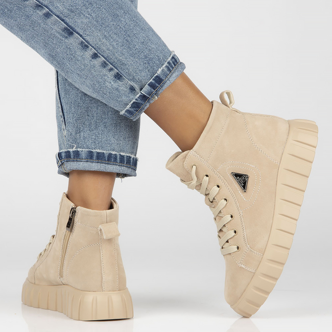 Leather boots Filippo DBT4146/22 BE beige