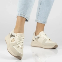 Skórzane sneakersy Filippo DP7769/26 BE beżowe