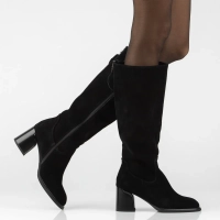 Leather heeled boots Filippo DKZ8192/26 BK black