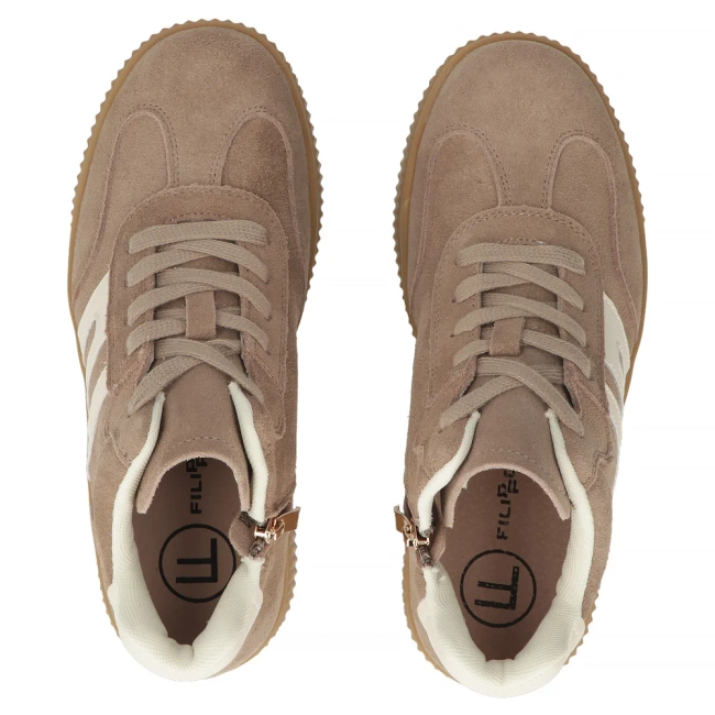 Skórzane sneakersy Filippo DP7425/25 BE beżowe