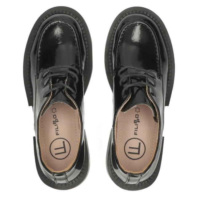 Leather shoes Filippo DP4919/23 BK L black