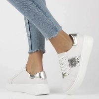 Leather sneakers Filippo DP6824/25 WH white