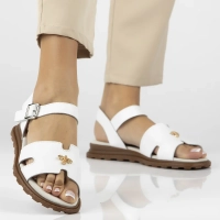 Leather sandals Filippo DS7031/25 WH white