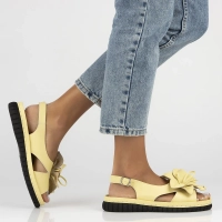 Leather sandals Filippo DS6965/25 YL yellow