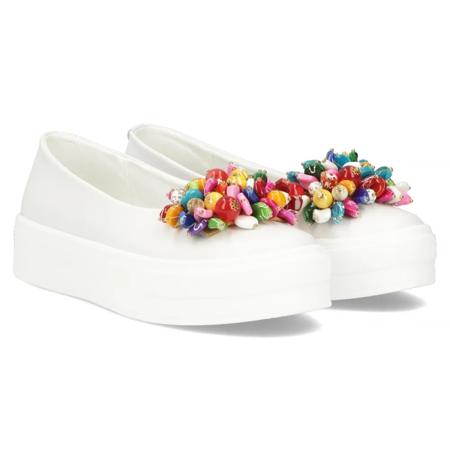 Leather shoes Filippo DP6024/24 WH white