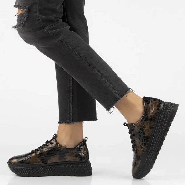 Skórzane sneakersy Filippo DP7284/25 BR brązowe