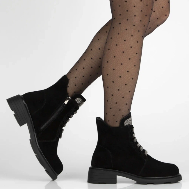 Leather ankle boots Filippo DBT7297/25 BK black