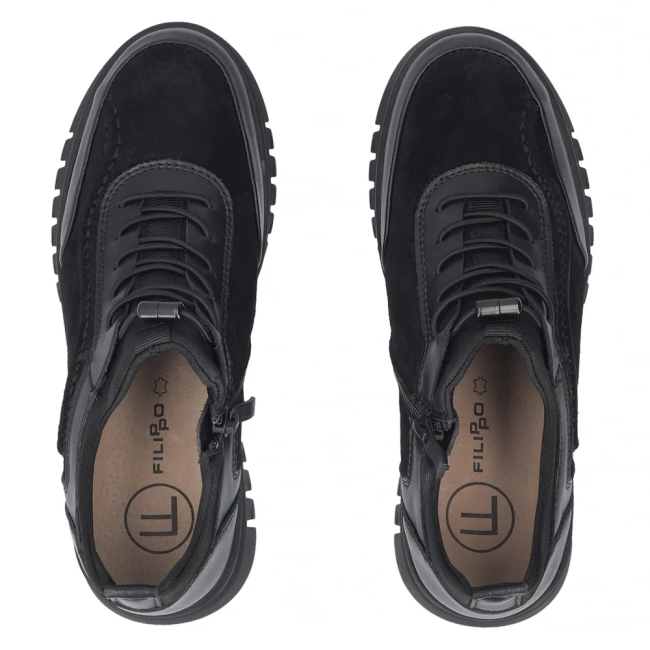 Leather shoes Filippo DP8104/26 BK black