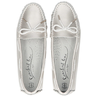 Skórzane mokasyny Filippo DP1203/20 SI srebrne