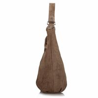 Handbag Toscanio Hobo Suede A284 dark beige