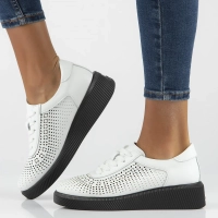 Leather shoes Filippo DP6213/24 WH white