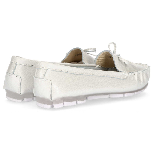 Skórzane mokasyny FILIPPO DP004/20 WH białe
