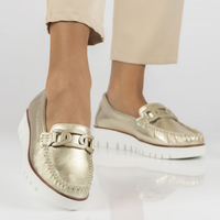 Leather loafers Filippo DP3334/23 GO gold