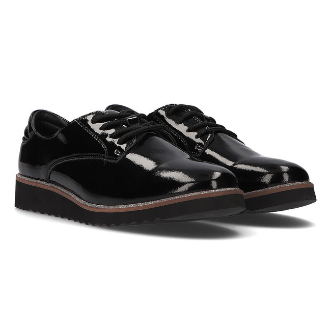 Skórzane półbuty Filippo DP1514/21 BK czarne