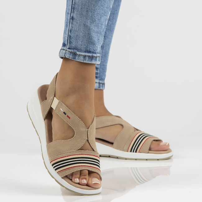 Leather sandals Filippo DS3500/22 BE beige