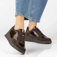 Skórzane sneakersy Filippo DP8103/26 D BR brązowe