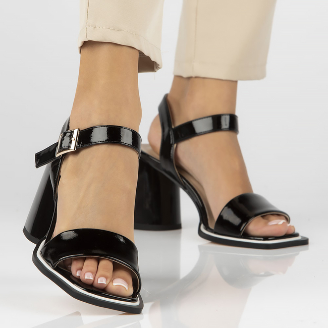 Leather sandals Filippo DS4445/23 BK black