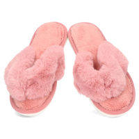 Slippers fur flip-flops pink