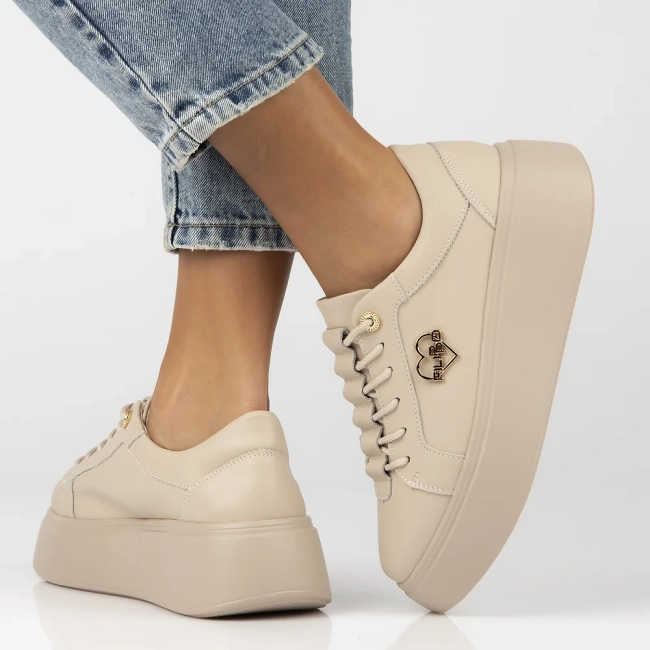 Leather sneakers Filippo DP6058/25 BE H beige