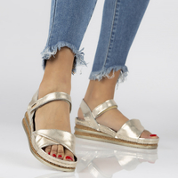 Leather sandals Filippo 50096 gold